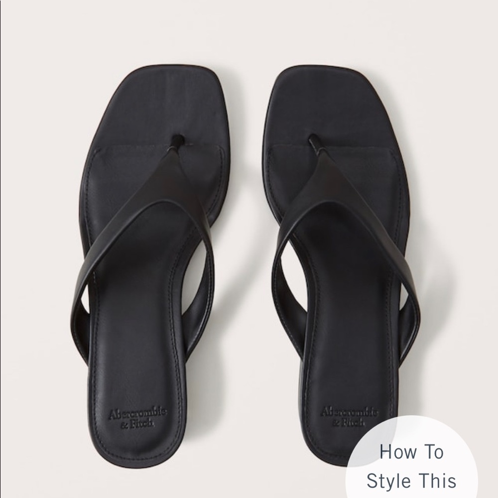 Abercrombie heeled flip flops
